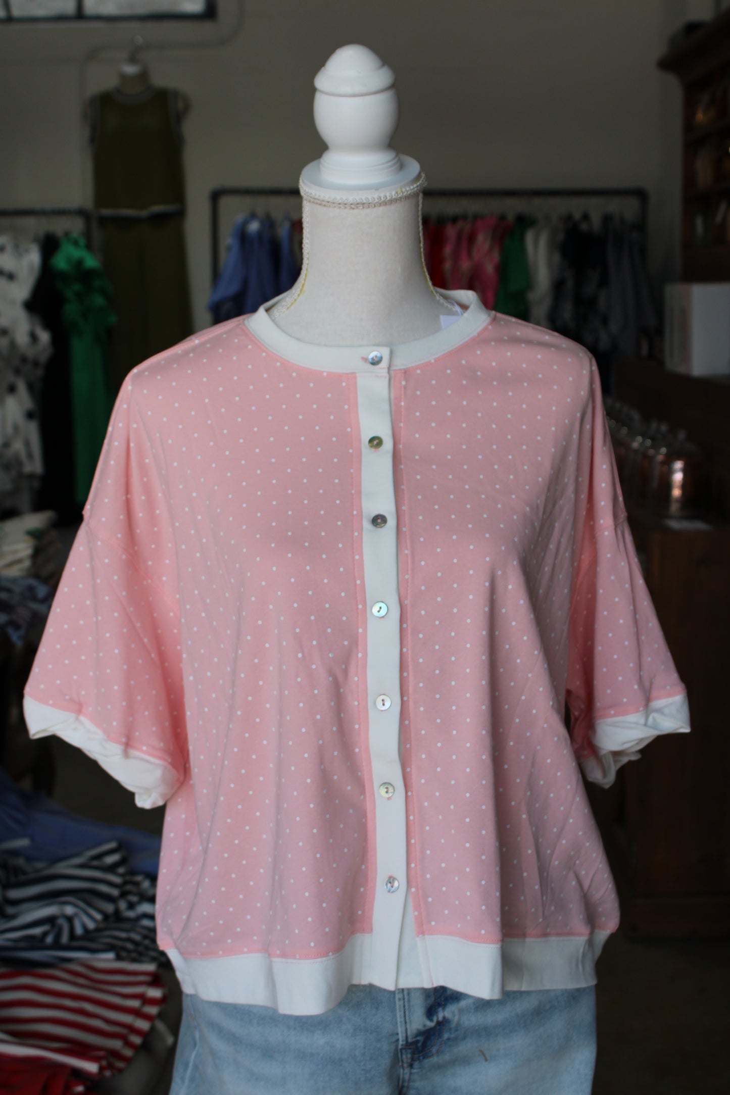 Polka Dot Button Down