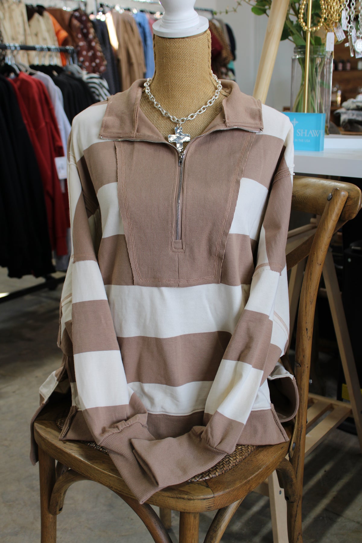 Ivory Quarter Zip