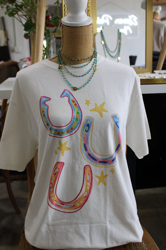 Three Wishes Horseshoe Tee