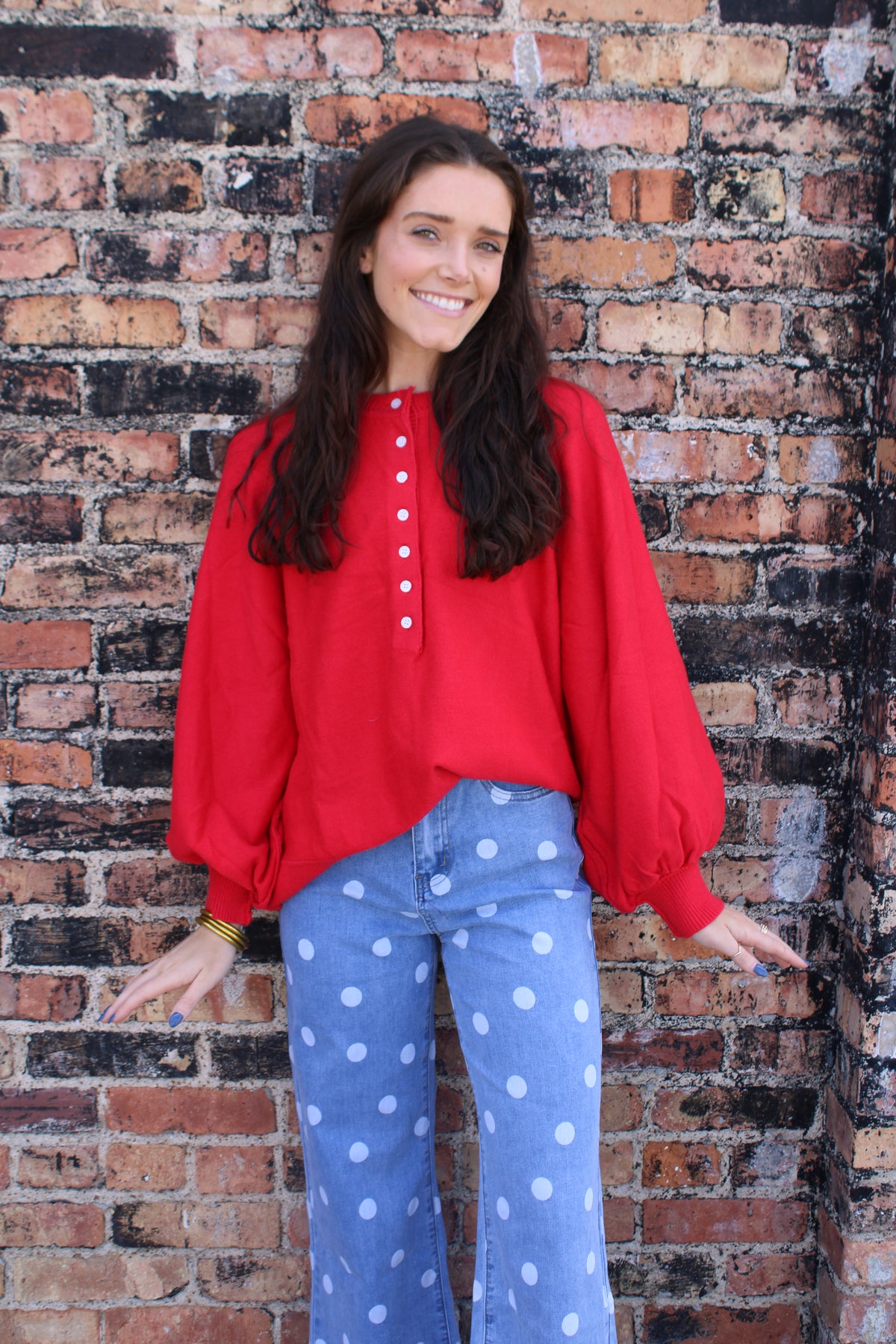 Poppy Dot Denim Jeans