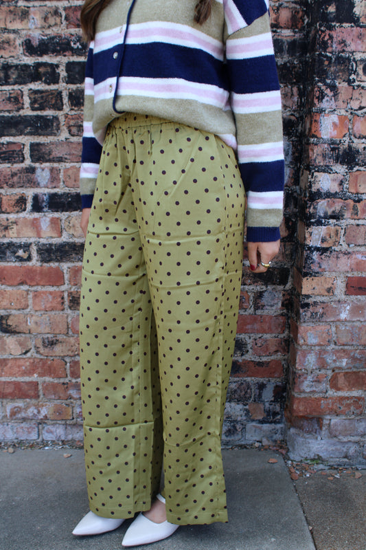 Satin Polka Dot Pants