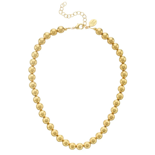 Mini Margaret Gold Bead Necklace - Susan Shaw