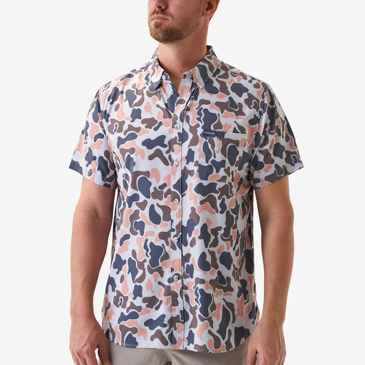 Performance Button Up - Vintage Camo - Burlebo