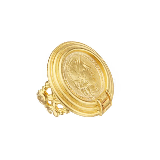 Roma Coin Ring Adjustable - Susan Shaw