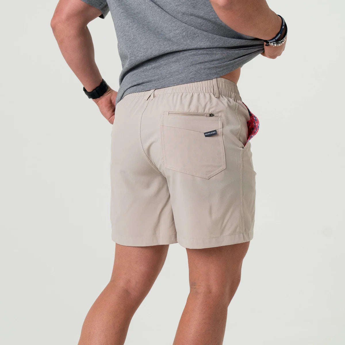 Everyday Shorts - Light Khaki 7in - Burlebo