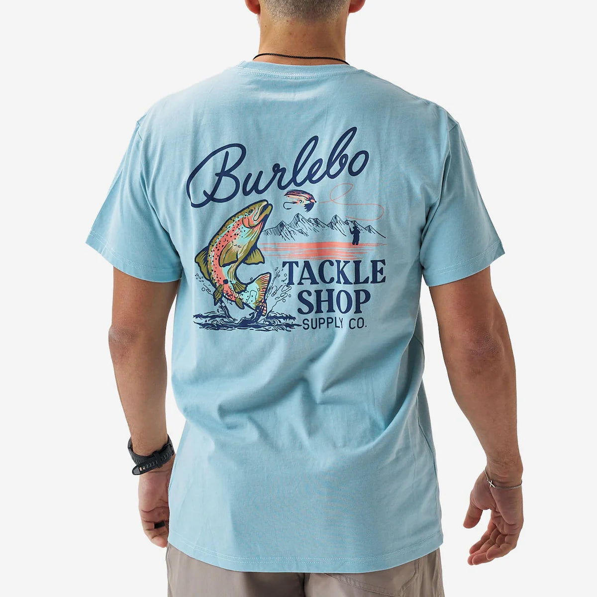 Tackle Shop Tee - Sky Blue - Burlebo