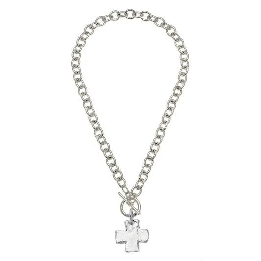 Silver Front Toggle Necklace - Susan Shaw