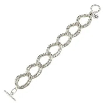 Textured Silver Bracelet - Susan Shaw