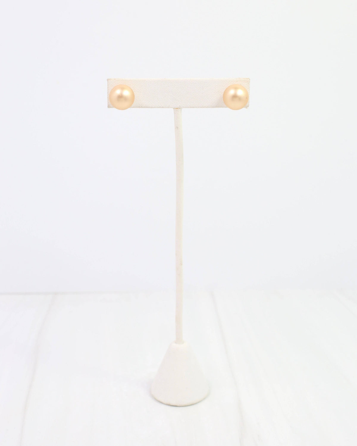 Bailey Medium Ball Earring WR Worn Gold