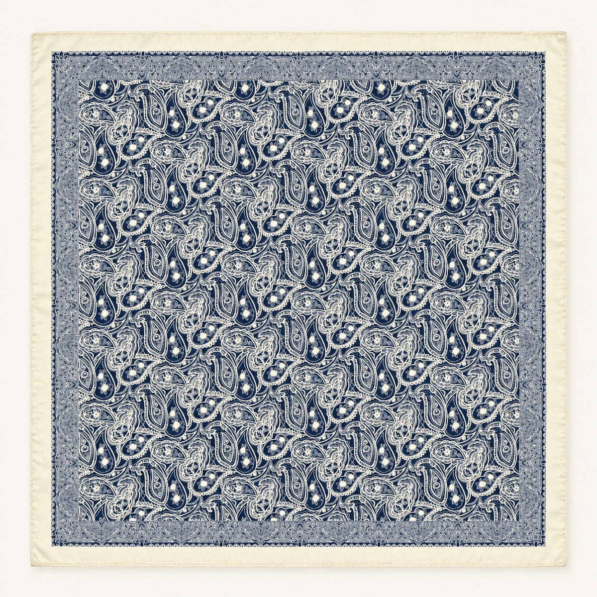 Elegant Classic Paisley Satin Square Scarf