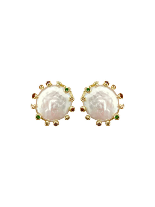 Monet Multi Pearl Stud Earring