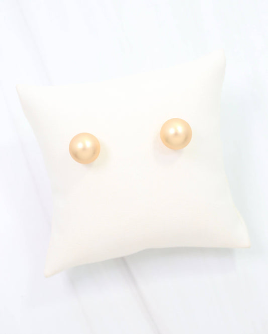 Bailey Medium Ball Earring WR Worn Gold