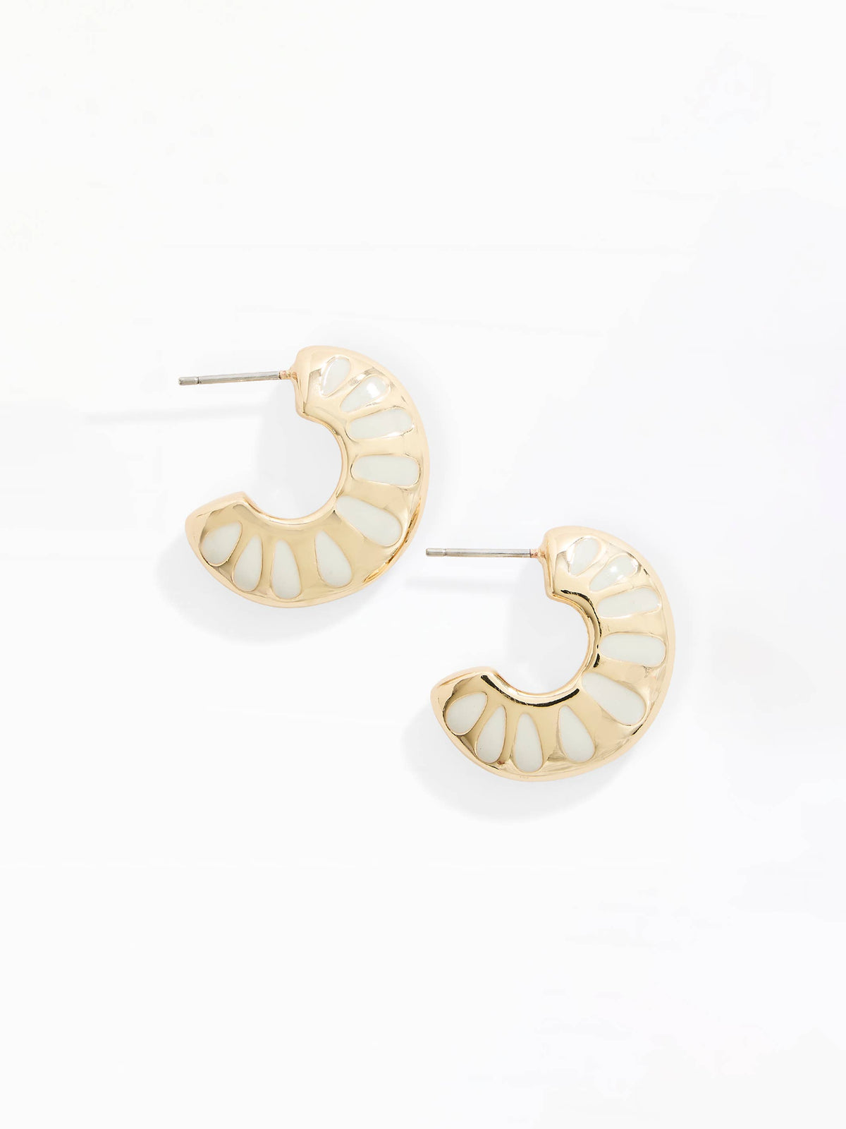 Romy Hoop Earrings | Cream