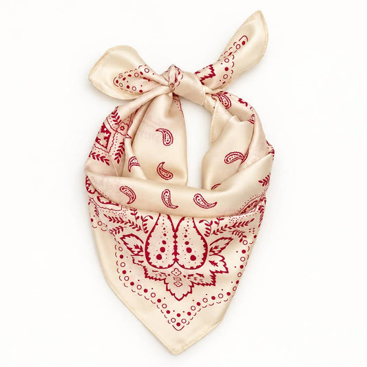 Paisley Bandana Print Square Scarf