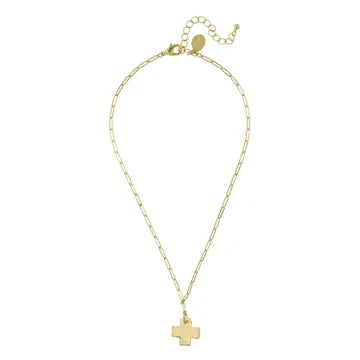 Mini Cross Paperclip Necklace - Susan Shaw