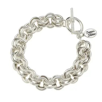Silver Double Link Bracelet - Susan Shaw