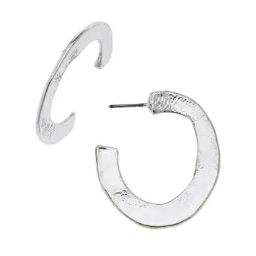 Silver Small Hoops Earrings - Susan Shaw