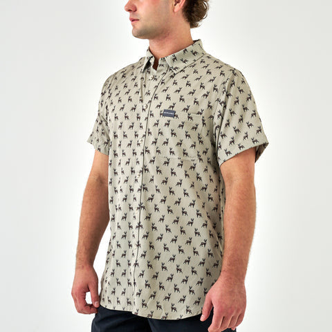 Performance Button Up - Whitetail Green - Burlebo